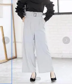 KOBELETTUCE ハイウエストワイドパンツ