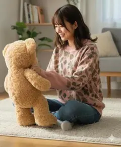 Renown 葉柄ピンクニットセーター M