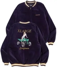 XLARGE ベロア スーベニア ジャケット パープル ブルゾン