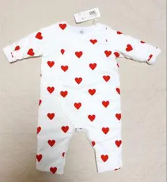 ★新品タグ付き★PETIT BATEAU中綿入りハートロンパース12M74cm