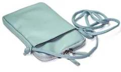 ■新品　送料込み■牛革エンボス加工　サコッシュ　マルチ　ショルダーバッグ　濃青