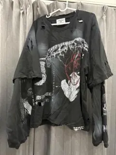 DIESEL T-CRANET-LS ダメージ加工 ロンT グランジ y2k L - メルカリ