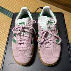 adidas GAZELLE ピンク グリーン 厚底のサムネイル