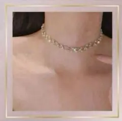 ゴールド　クリスタル　チョーカー