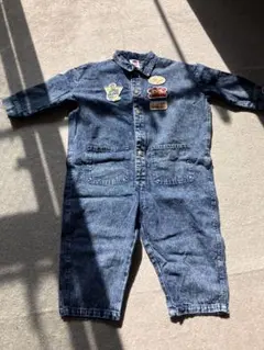 LITTC デニムオーバーオール 100cm ミッキー　タグなし