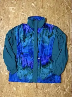 USA製 90s L Leeanne 総柄ジャケット SILK100% L程度
