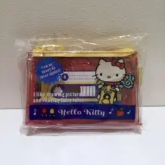 ハローキティ クリアカセット風ポーチ ヴィンテージレトロ　サンリオ