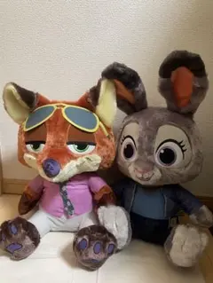 スーパーラージぬいぐるみ　2点セット　ジュデイ・ホップスとニック・ワイルド
