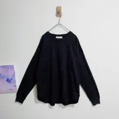 アーバンリサーチ　カットソー　ロンT コットン100% 黒　シンプル