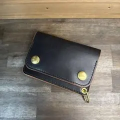 【週末セール】コードバン　ミドルトラッカーウォレット　茶芯　真鍮　新喜皮革 ミドルトラッカーウォレット コードバン 新喜皮革 真鍮 茶芯 - メルカリ