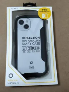 Hamee iFace Reflection 手帳型ケース iPhone 15黒