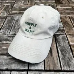 ヴィンテージ SUPPLY A WANT 刺繍 キャップ ベージュ