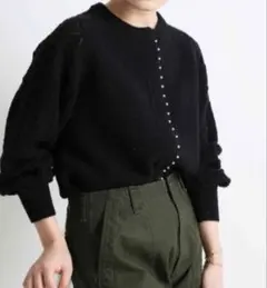 パール付きカーディガン