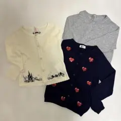 刺繍デザイン ホワイトカーディガン他