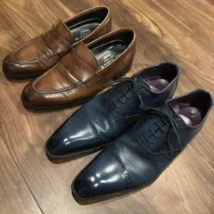 《中古良品》　クインクラシコ　革靴2足　39サイズ（24.5cm）