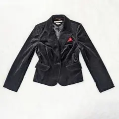トミーヒルフィガー ストレッチベロアジャケット 【M】ブラック zzのサムネイル