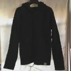 ニット　フード付きカーディガン　AZUL