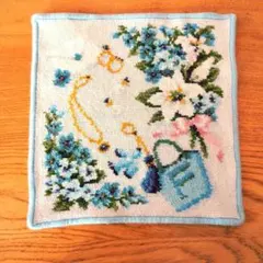 FELTEX 花と水差しのハンカチ 約25cm