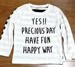 ストライプ 長袖カットソー 120cm