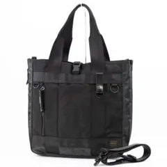 A180【ポーター／ヒート】トートバッグ　ビジネスバッグ　エキスパンダブル　黒