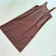 ニコアンド　ワンショルダージャンパースカート　４　ブラウン　アシンメトリー　美品