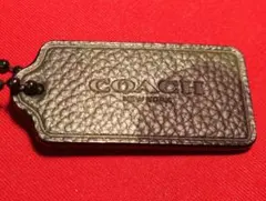 COACH ブラックレザー キーホルダー