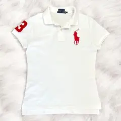 【美品】ラルフローレン ポロシャツ スキニーポロ ビッグポニー y2k ピチT