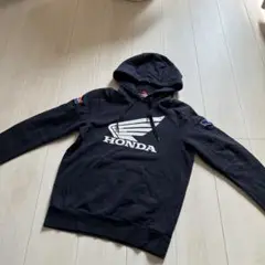 GAS HONDA フード付きパーカー ブラック　S