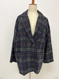 レディース　コート　チェック柄