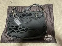 COACH コーチ 2wayバッグ ハンドバッグ シグネチャー 黒