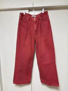 【お早めに！】RAGEBLUE カラーデニム　ワイドパンツ　レッド