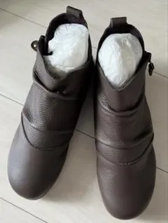 Figurino レザー　ショートブーツ　チョコブラウン　24cm