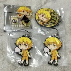 鬼滅の刃　我妻善逸 ラバーキーホルダー アクリルスタンド　4点セット
