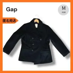 良品　M Gap ギャップ 黒 ピーコート Pコート ウール混 中綿キルティング