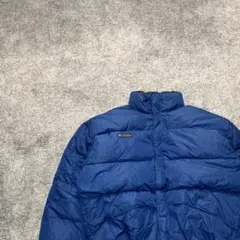 ブルー ダウンジャケット