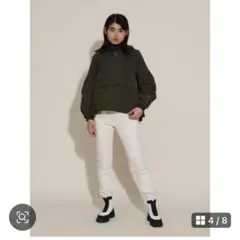 LASUD ストレッチ　パンツ　テーパードパンツ　カラーオフホワイトのサムネイル