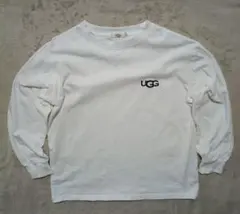 UGG 白色 刺繍ロゴ 長袖Tシャツ Mサイズ ロンT
