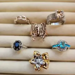 18〜24号 ビンテージデザインリング6点まとめ売り