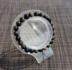 m*y様 A-231 ゴールドオブシディアン　ブレス　8㎜　内径16㎝ 天然石