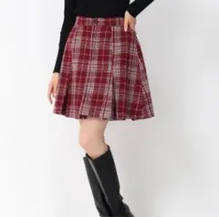 ミッシュマッシュ　ボックスタックミニスカート　赤チェックスカートのサムネイル