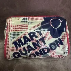 MARY QUANT ポーチ アイボリー レッド ブルー