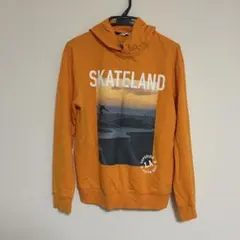 オレンジ　パーカーメンズ　H&M