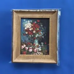大ゴッホ展 野の花とバラのある静物 ミニフレーム 夜のカフェテラス