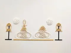 ひな祭り　水引パーツ（ひな人形、台座、梅、ぼんぼり）