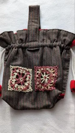 巾着袋　着物のリメイク