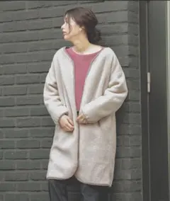 グローバルワーク✳︎リバーシブル ボア キルティング ロングコート
