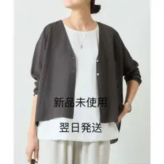 BEARDSLEY シアーサラッとカーディガン ダークグレーのサムネイル