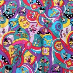 ディズニー 生地 レトロ ポップ ハンドメイド ミッキー　ミニー　ドナルド