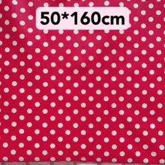 生地　50*160cm 赤　レッド水玉　ドット　ハンドメイド　手芸　手作り　布