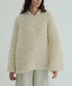 美品✨CLANE ベアシャギー ハンドニット SIZE1 白のサムネイル